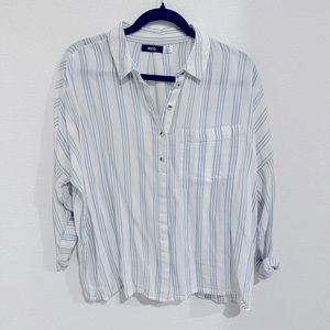 Striped Button Up Blouse